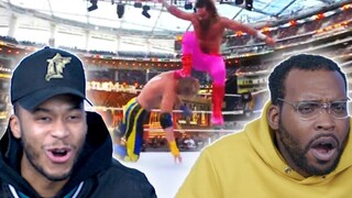 KSI GETS FROG SPLASHED! Seth Rollins vs Logan Paul Wrestlemania 39 Reaction