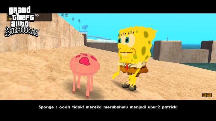PATRICK DI KUTUK JADI UBUR UBUR - GTA Lucu Spongebob