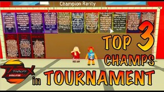 TOP 3 PVP CHAMPIONS IN TOURNAMENT | ANIME FIGHTING SIMULATOR | ROBLOX