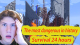 [Game]Surviving 24 Hours on the Most Dangerous Servers?|Minecraft