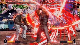 KOF15　ブラックリョウサカザキ　極限流を極めし者　隙のないブロッキングキャンセル　締めに龍虎乱舞コンボ