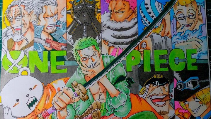 Drawing Roronoa Zoro & Other Co-Commanders ( ONE PIECE)