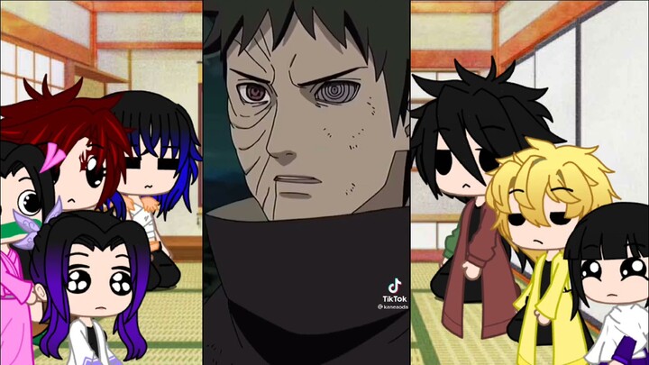 Demon slayer characters react to obito