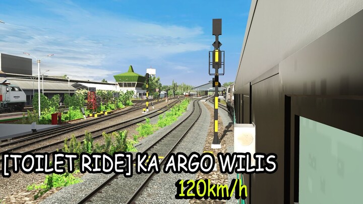 [TOILET RIDE] KA ARGO WILIS NGEBUT PETAK NGAWI - MADIUN !! | TRAINZ SIMULATOR INDONESIA