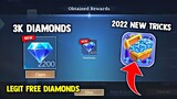 NEW! HOW TO GET GIFT REDEEM 3K DIAMONDS! LEGIT WAY! FREE DIAMONDS | MOBILE LEGENDS 2022