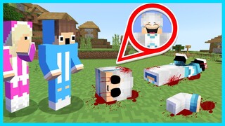 MIPAN & ZUZUZU DI PRANK AKUDAV DENGAN TUBUH HANTU DI MINECRAFT SURVIVAL! SAMPE KETAKUTAN