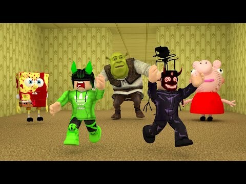 Si Shrek TAKBO! | Roblox Escape Backrooms Morphs Funny Moments