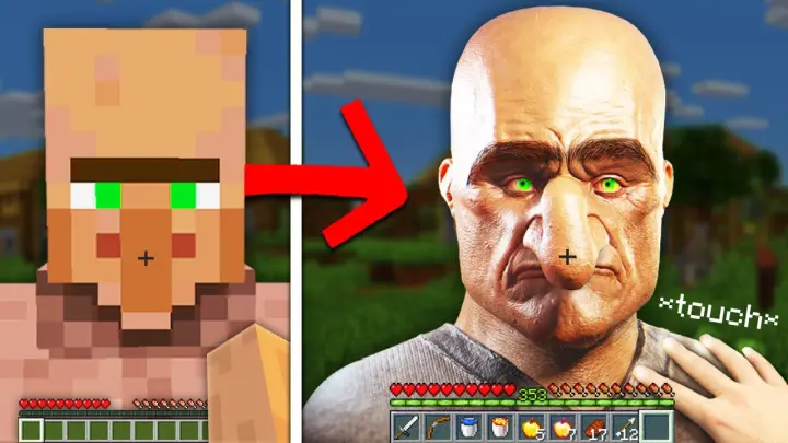 Minecraft, But Everything I touch turns Realistic...