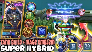 SUPER HYBRID Gatotkaca | Tank Build + Mage Emblem | Easy Win MVP!!