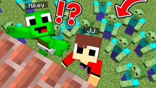 100 Days on a Zombie Apocalypse Island Baby JJ and Mikey in Minecraft Challenge (Maizen)