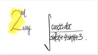 2nd way: trig integral  ∫cos(x)/(sin^2(x) + 4sin(x)+3) dx