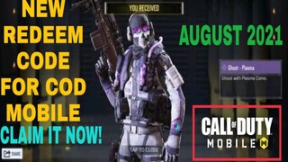 *August 2021* Call Of Duty Mobile New Redeem Code | Cod Mobile Redeem Code