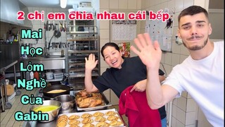 Hôm nay Mai phải chia bếp với chef Gabin, học lỏm nghề làm bánh của Gabin, Mai le cuộc sống ở Pháp