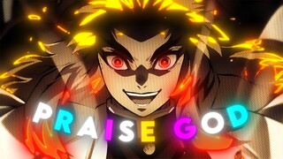 ANIME MIX [ 4K EDIT ] - Praise God | Demon Slayer | HXH | JJK | One Piece