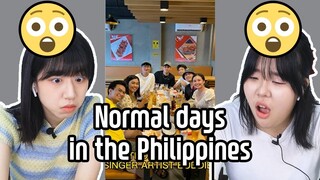 Korean React to Normal days in the Philippines | All Filipinos are good at singing?! 😲