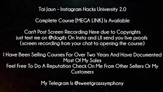 Tai Jaun Course Instagram Hacks University 2 0 download