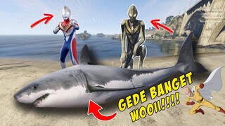 ULTRAMAN BLACK DYNA MENANGKAP HIU MEGALODON - GTA V MOD