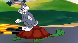 Bugs Rabbit meningkatkan perlombaan antara kura-kura dan kelinci. Kura-kura dilengkapi dengan baling