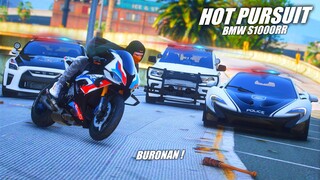 HOT PURSUIT BMW S1000RR ! DIKEJER POLISI SATU KOTA !!! GTA 5 ROLEPLAY