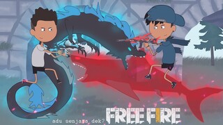 animation free fire - adu kekuatan scar megalodon vs ak draco - animasi ff