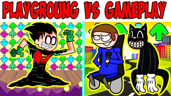 FNF Character Test | Gameplay VS Playground | Dave | Corrupted Robin | Cartoon Cat