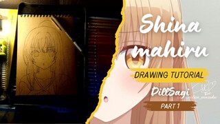 Malaikat tak bersayap shina mahiru😋☝️ [otonari no tenshi sama] Drawing DillSagi | Part 1