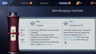 NOH WUNJANG'S EVIL PATH CLUE 1 TO 8 (COMPLETE GUIDE) / A NOBLE CAUSE MYSTERY / MIR4 GUIDE