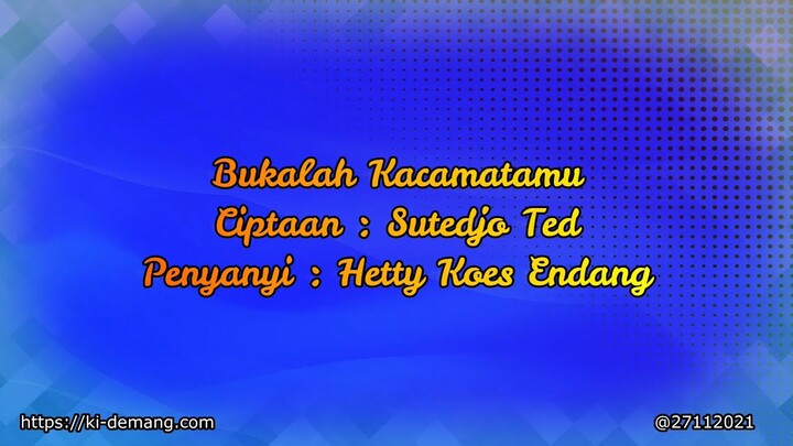 BUKALAH KACAMATAMU   HETTY KOES ENDANG