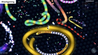 Slitherio 1 Troll Hacker Snake vs Giant Smart Snakes Epic Slitherio Gameplay_ 4