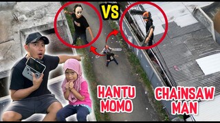 drone aqilla merekam chainsaw man melawan katana man