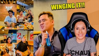 LATINA REACTS to "Normal" FILIPINO FRIENDS SINGING while eating!!