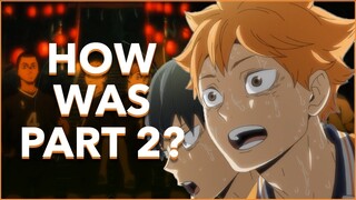 How Was Haikyuu!! To The Top! Part 2?