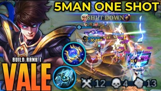 EPIC COMEBACK!! ONE HIT DELETE VALE BEST BUILD IN 2022!! BUILD TOP 1 GLOBAL VALE - MLBB