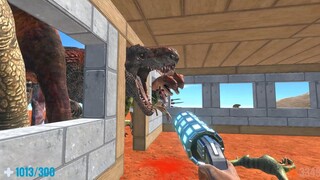 Survive on Mars Jurassic Invasion. FPS Perspective! Animal Revolt Battle Simulator