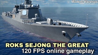 Modern Warships: latest update ROKS SEJONG THE GREAT in action.  online match gameplay.
