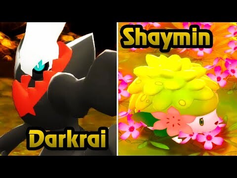Mythical Darkrai and Shaymin Battle -  Pokémon Brilliant Diamond & Shining Pearl (HQ)