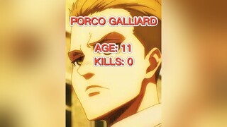 Porco's Total Kills aot fyp viral AttackOnTitan edit anime aotedit porco foryou porcoedit foryoupage trending totalkills porcogalliard