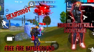 HIGHLIGHTS KILL MONTAGE FREE FIRE BATTLEGROUND || ZERRO GAMING