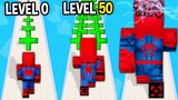Monster School: Spider-Man Giant Rush GamePlay Mobile Game Runner Max Level - Minecraft Animation