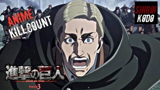 Attack on Titan: Season 3 PART 2 (2019) ANIME KILL COUNT