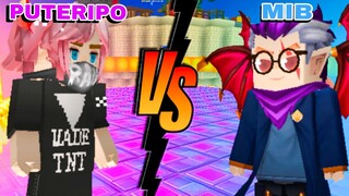 LEGENDARY BATTLE - MIB VS @Puteri Po  IN BEDWARS (blockman go)