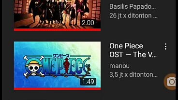 saya mendengar lagu One Piece yt