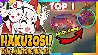 TOP 1 Hakuzosu đi Thăm Ngàn Hack dame cực kinh dị hóa cáo phát là trắng máu | onmyoji arena