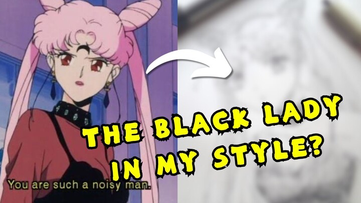 [SPEED DRAWING] Menggambar the black lady a.k.a sailor chibi usa versi dewasa | Bilibili