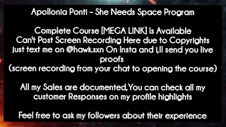 Apollonia Ponti – She Needs Space Program course download