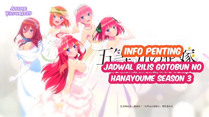 Jadwal Rilis Go Tobun No Hanayoume Season 3 Pembahasan.