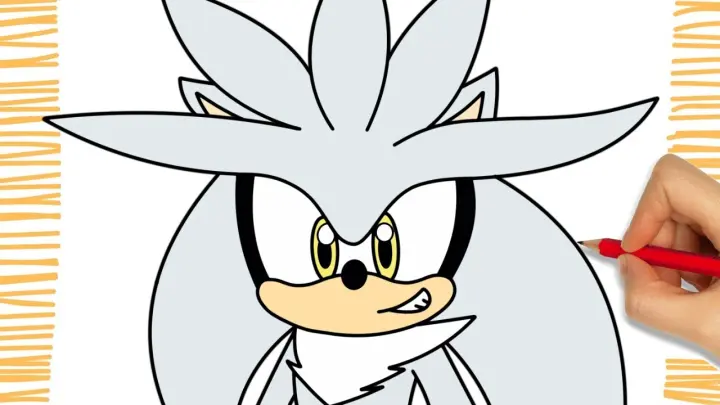 How to Draw a SILVER I Silver the Hedgehog I SONIC  I Easy