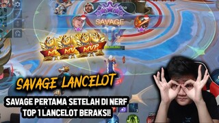 SAVAGE LANCELOT PERTAMA DI SEASON 19 ! TOP 1 LANCELOT BERAKSI - Mobile Legends