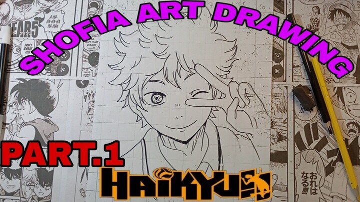 drawing anime HAIKYU siap tanding part.1