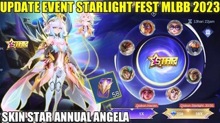 UPDATE EVENT STARLIGHT FEST MOBILE LEGENDS 2023! SKIN STAR ANNUAL ANGELA RILIS | SKIN STAR TAHUNAN